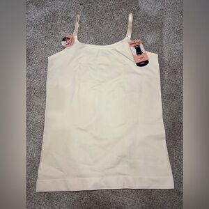 NWT Shapermint Scoop Neck Cami Camisole All Day Shaper PLUS 2XL Off White Beige